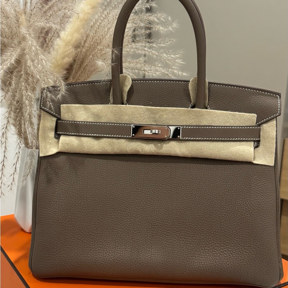 Excellent condition Hermes birkin 30 Etoupe/phw c stamp SOLD